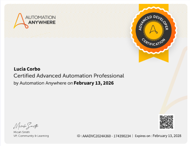 Advanced Automation Professional - Automation Anywhere