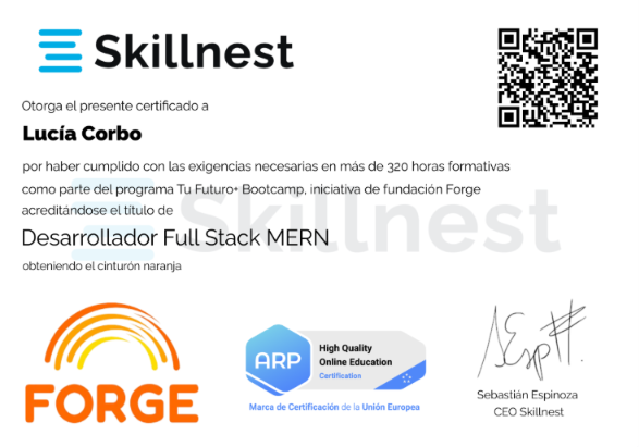 Desarrollador Full Stack MERN