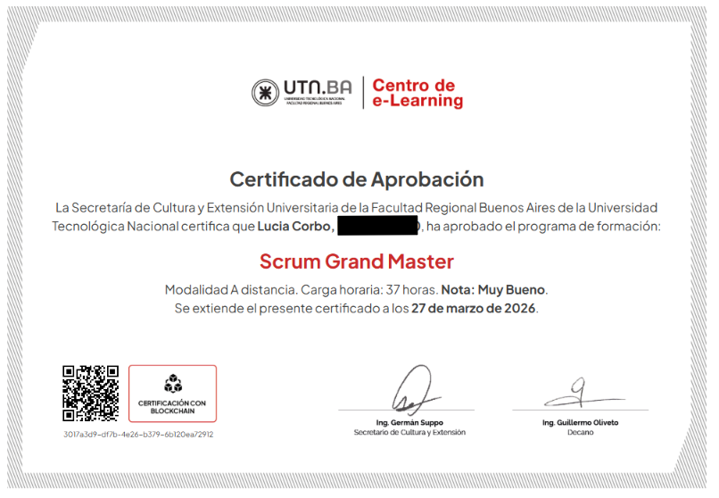 Scrum Grand Master - UTN